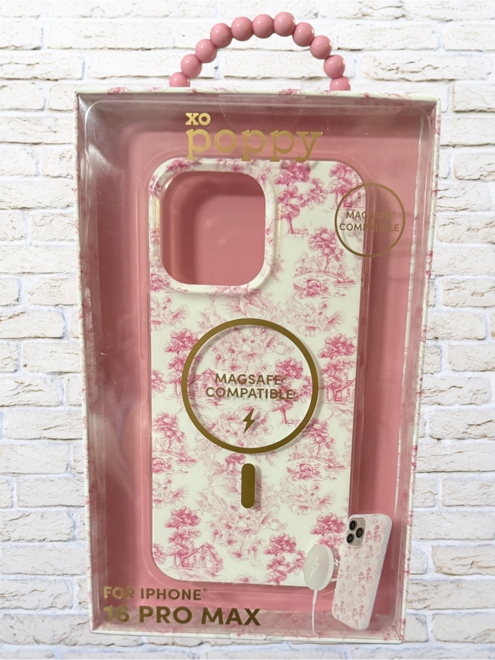 NIB XO Poppy Pink iPhone 16 Pro Max Case with MagSafe Compatibility